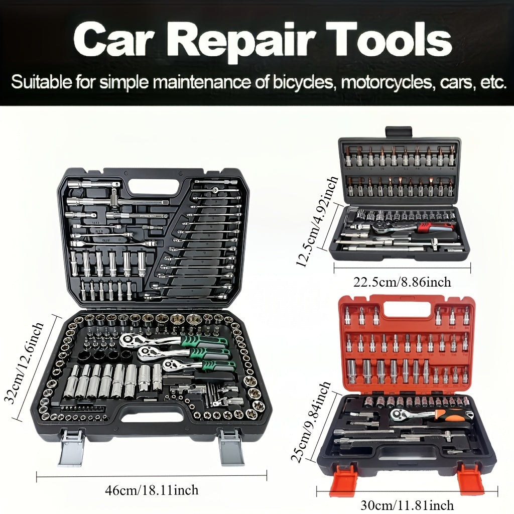 Car Maintenance Tool Set, Auto Repair Wrench, Multipurpose Ratchet Tool Set - Ratchet Torque Wrench And Screwdriver, Portable Vehicle And Bicycle Repair Tools, Ideal Gift for Mechanics And Mechanical DIY Enthusiasts, Mechanic Tool Set