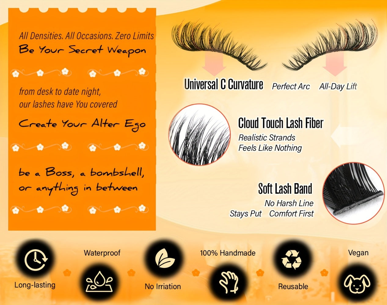 708Pcs Mixed Density Lash Clusters Kit 8-16mm 30D-100D Mega Volume with Glue Tweezers & Brush – Soft Reusable DIY Cluster Lashes for Natural to Dramatic Salon-Style Eye Makeup at Home