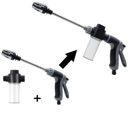 High Pressure Car Wash Gun with Long Extension Rod – Adjustable Spray Nozzle, Leak-Proof Connector, Fits Garden Hose – Car Truck RV & Garden Cleaning Wand
