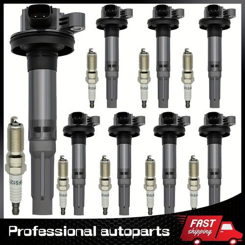 for Ford for F150 2011-16 5.0L UF622 Set 8x Iridium Spark Plugs & 8 Pack Ignition Coils for UF622, Automotive Replacement Parts, Car Repair, Oem Style, Direct Fit, Heatresistant Material, Reliable Components, Ignition System, Truck Enthusiasts, for