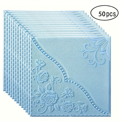 Peel and Stick Tile Stickers 13.78x13.78in Self-Adhesive Glam Plaid Pattern Wall Tiles for Kitchen Bathroom Living Room – 50pcs PVC Waterproof Removable Backsplash Decor
