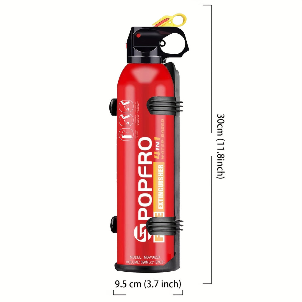 Portable Fire Extinguisher | Home, Garage, Kitchen, Car Four-in-One Small Fire Extinguisher | for Electrical, Textile | Non-toxic, Easy to Clean | Wall-mounted