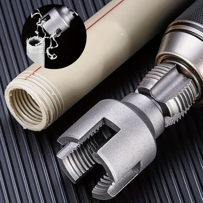 Pipe Thread Cutting Tool – High-Speed Steel Electric Drill Compatible PVC & Steel Pipe Threader, Inside & Outside Threading for 1/2" & 3/4" Pipes, Professional Plumbing & DIY Kit