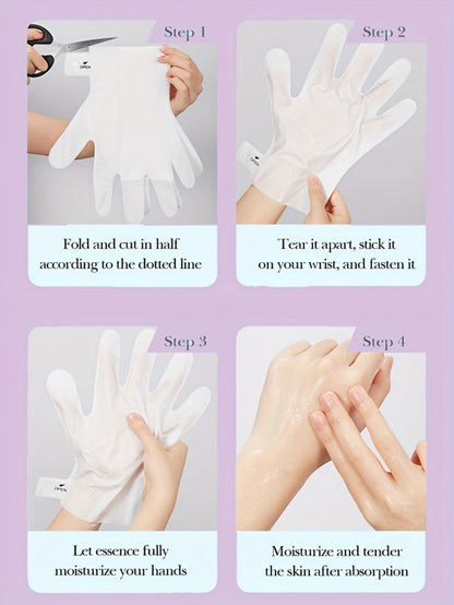 Moisturizing Hand Mask Gloves Glycerin & Lavender 4 & 8 Pairs — Natural Essential Oil Deep Hydrating Hand Spa Treatment, Hypoallergenic Individually Wrapped Hand Care Gift for Women with Dry Rough Hands