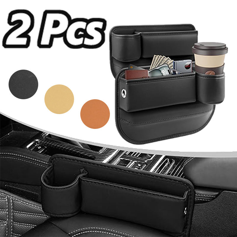 1 Set Universal Car Seat Gap Organizer - Multifunctional Storage Box with Pocket, Wallet, Keys, Card, Cup, And Phone Holder for Auto Interior Additions