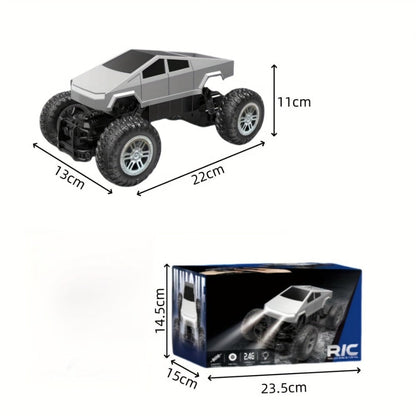 1:16 RC Monster Truck 2.4GHz 4WD Large Wheel Off-Road Pickup with LED Lights 45° Climb – All-Terrain Remote Control Car for Boys Kids – Birthday Christmas Gift