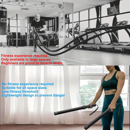 Cordless Battle Rope Set 2pcs Portable Home Gym Fitness Training Rope Arm Muscle Workout Sling Exercise Equipment for Men Women