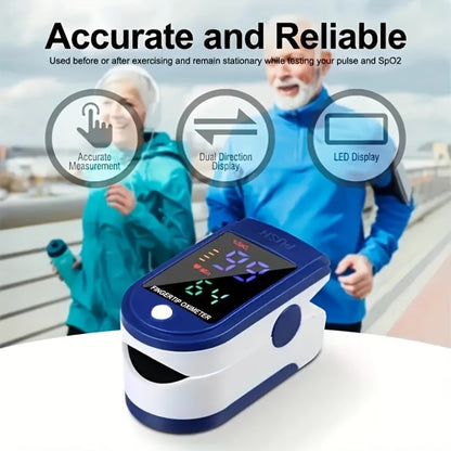 Finger Pulse Oximeter with Large Display, Athletic & Aviation Grade Blood Oxygen Saturation Monitor, Accurate SpO2 & Heart Rate Meter for Sports Fitness Home Health Monitoring – Available in Sets