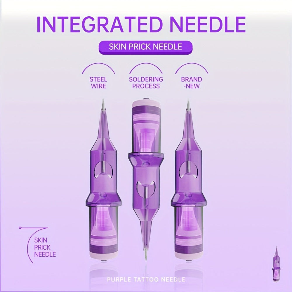 Disposable Tattoo Needles Mixed Size Sterilized RL RS M1 0.35mm – Safety Tattoo Needle Set for Tattoo Artists and Beginners, Body Art Supplies 30 40 100 Piece Bulk Pack