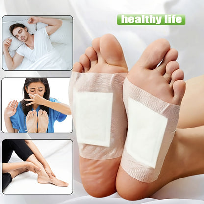 Foot Detox Pads 100pcs Overnight Bamboo Vinegar & Ginger Powder — Deep Cleansing Alcohol-Free Natural Plant Patches, Moisturizing Foot Care for Women, Winter Wellness & Daily Use Gift