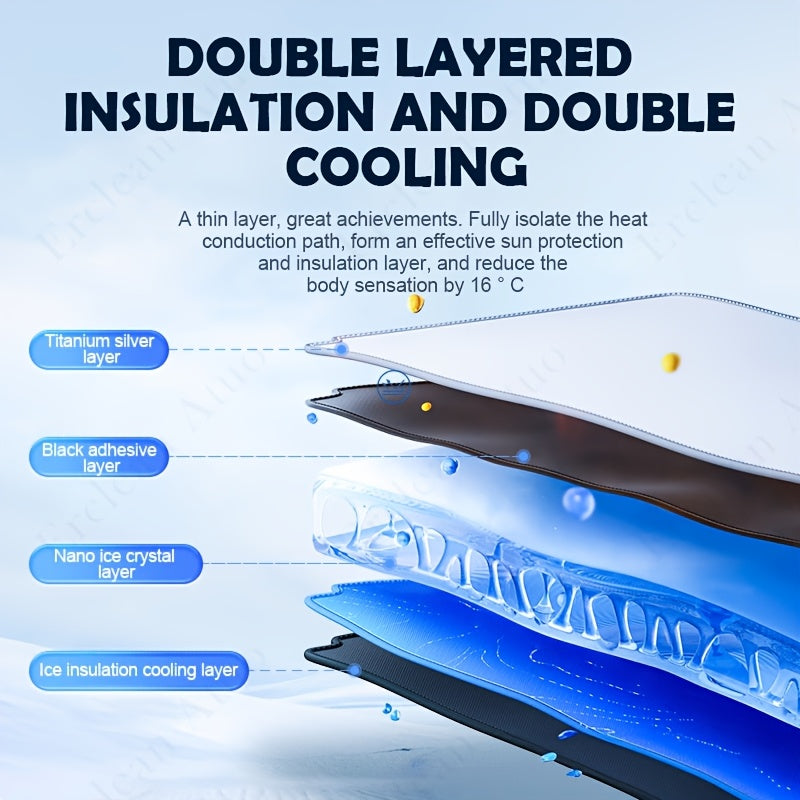Car Shade Front Windshield | Windshield Dash Protector for Maximum UV Rays And Sun Heat Protection | Sun Visor Car Interior Accessory for Cooler Interior | Larg
