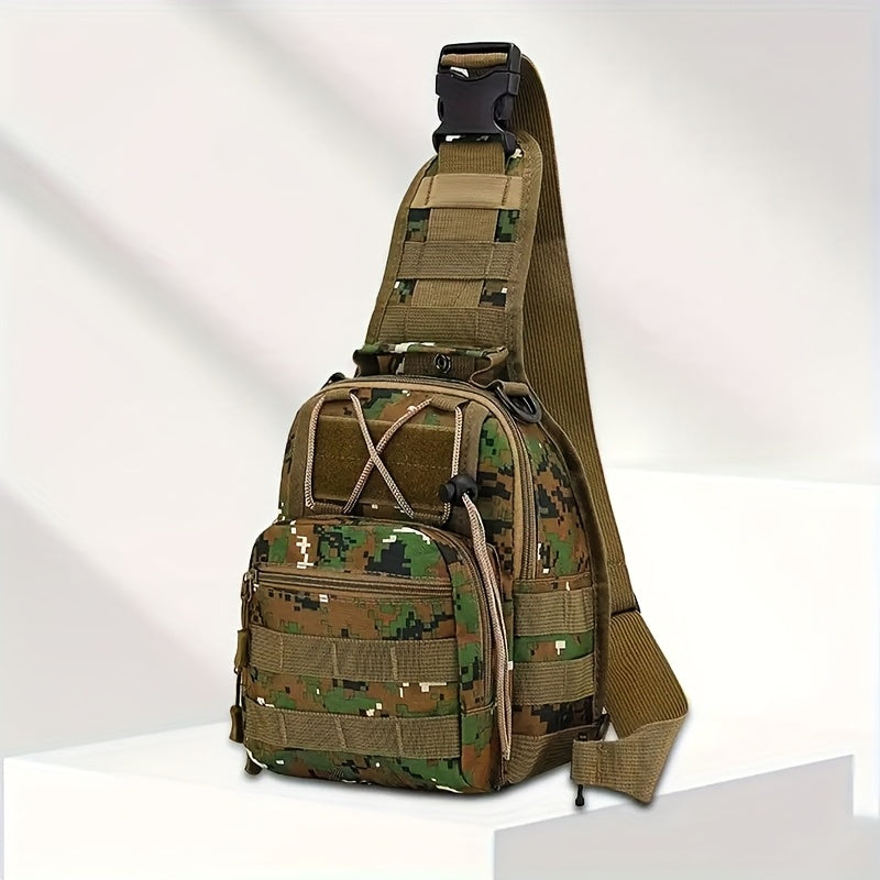 Tactical Sling Backpack Lightweight Military Shoulder Bag – Cycling, Sports, Travel & Daily Use, Zipper Closure, Available in Green, Black, Khaki, Desert, Grey & Jungle Camo