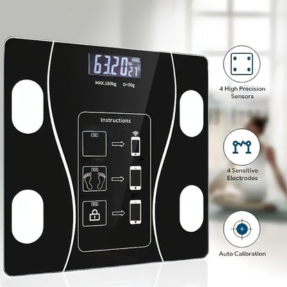 Digital Bathroom Scale 396lb – High-Precision Body Fat Scale with HD LCD Display, Temperature Reading, kg/lb Switch, Extra-Wide Platform, Electronic Body Weight Scale for Home & Bathroom, Multiple Styles