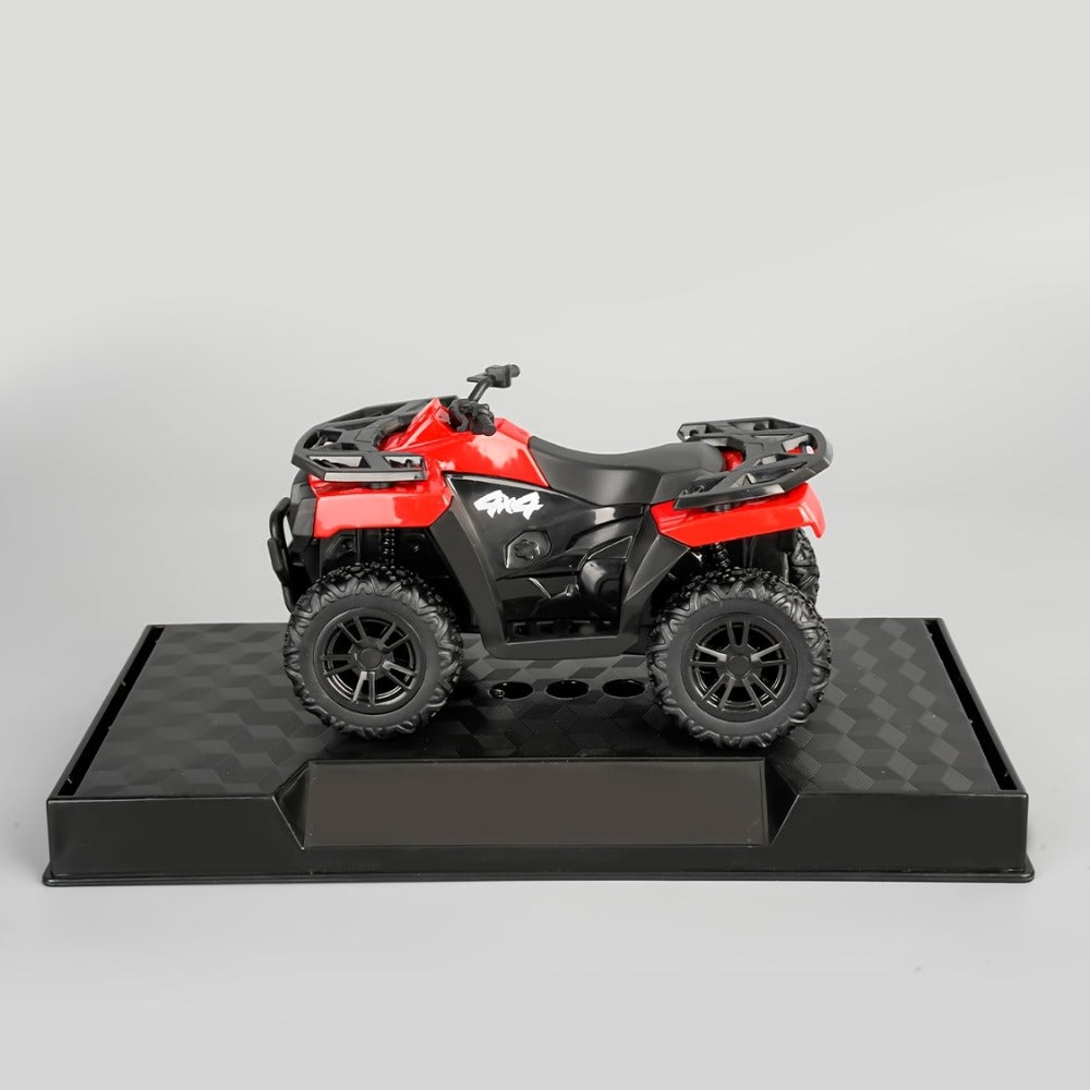 RMZCity 1:36 Scale Zinc Alloy ATV Beach Off-Road Motorcycle Diecast Model – Exhibition-Grade Collectible Static Display with Intricate Details (Red / Blue)