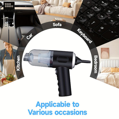Cyclone Handheld Vacuum Cleaner Cordless Rechargeable with Strong Suction - Lightweight Portable for Home, Office, Car & Pet Hair, Allergy-Friendly Quick Cleanup Dust Buster, Easy to Use & Carry