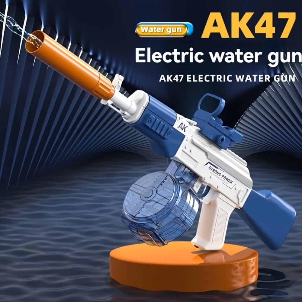 Automatic High-Capacity Electric Water Gun Ultra Long Range Powerful Motorized Squirt Blaster Continuous Spray for Kids Adults Pool Backyard Beach Summer Battle
