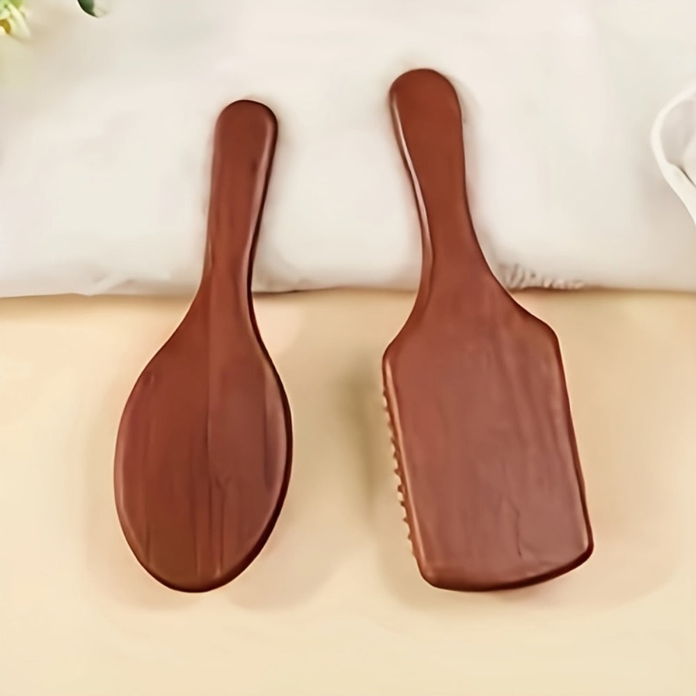 Personalized Engraved Wooden Hair Brush Custom Name - Handmade Bridesmaid Wedding Gift Mother's Day Teacher's Day Valentine's Day Gift for Women Round Square
