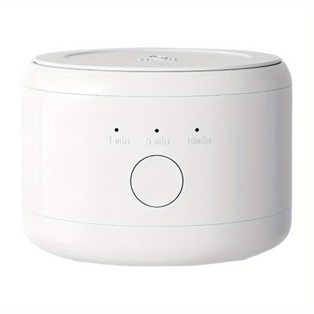 Electric Ultrasonic Cleaner Machine for Dentures Jewelry & Glasses — USB Rechargeable 3 Speeds Auto Timer 180ml Tank One-Touch Portable Dental Cleaning Device for Home & Travel