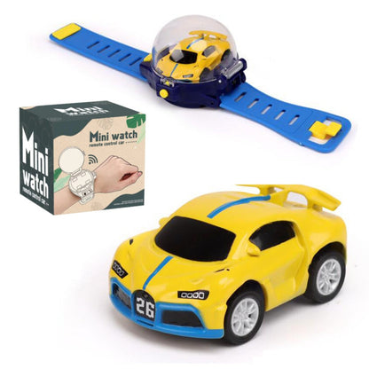 Watch Remote Control Car for Kids Mini Alloy Electric RC Racing Car with Wearable Wrist Watch Controller – Cool Unique Birthday Christmas Halloween Gift for Boys Girls Ages 4+, Blue Pink Indoor Toy Car