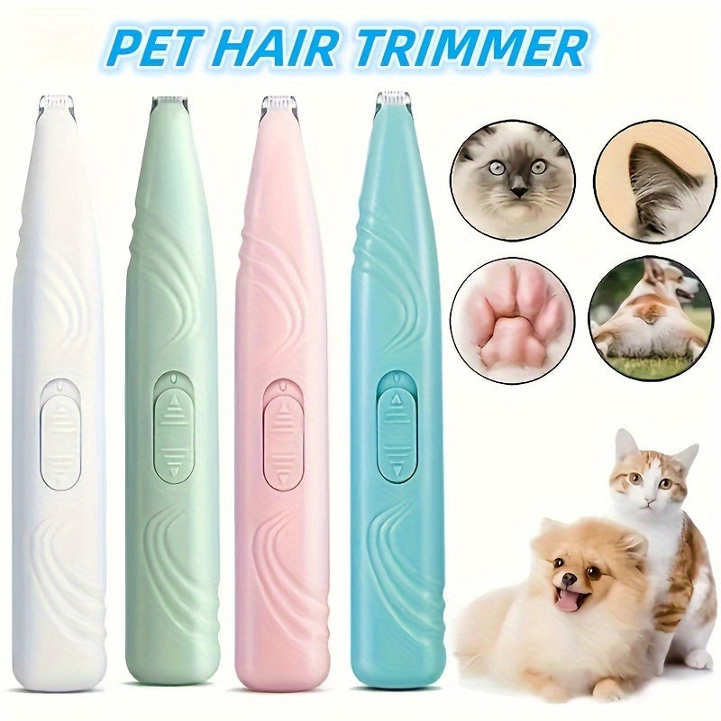 Paw Trimmer for Dogs & Cats – Cordless Electric Pet Grooming Clipper, Low Noise Hair Trimmer for Paws, Eyes, Ears, Face & Rump, Rechargeable Small Pet Clipper, Perfect Gift for Pet Lovers