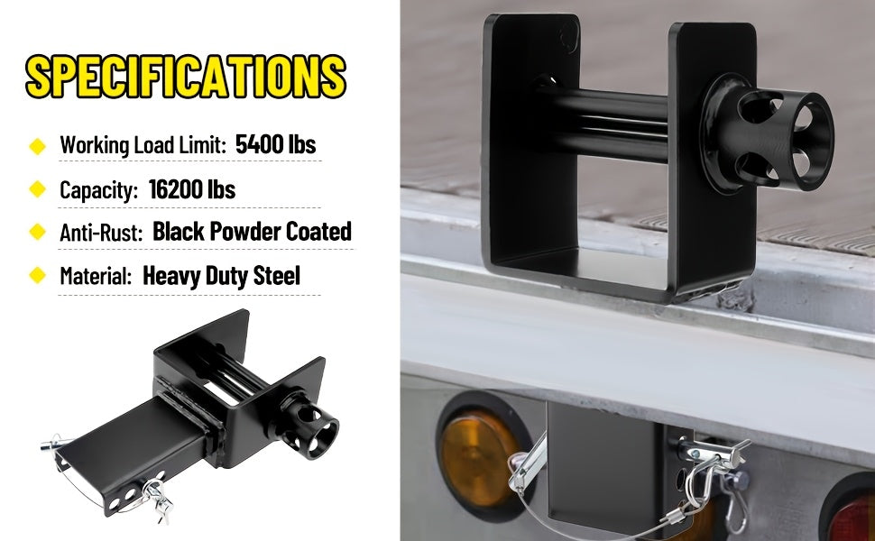 2 Pack Trailer Stake Pocket Winch Flatbed Utility Capacity# 16200 Lbs Capacity And 5400 LBS Load Limit