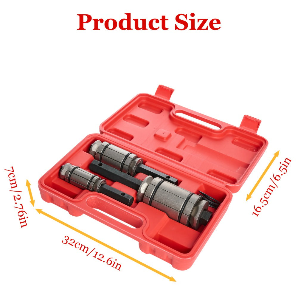 Exhaust Pipe Expander Set 3-Piece – Heavy-Duty Forged Carbon Steel Muffler & Exhaust System Repair Tool Non-Slip Grip for Car, Truck, Motorcycle & ATV