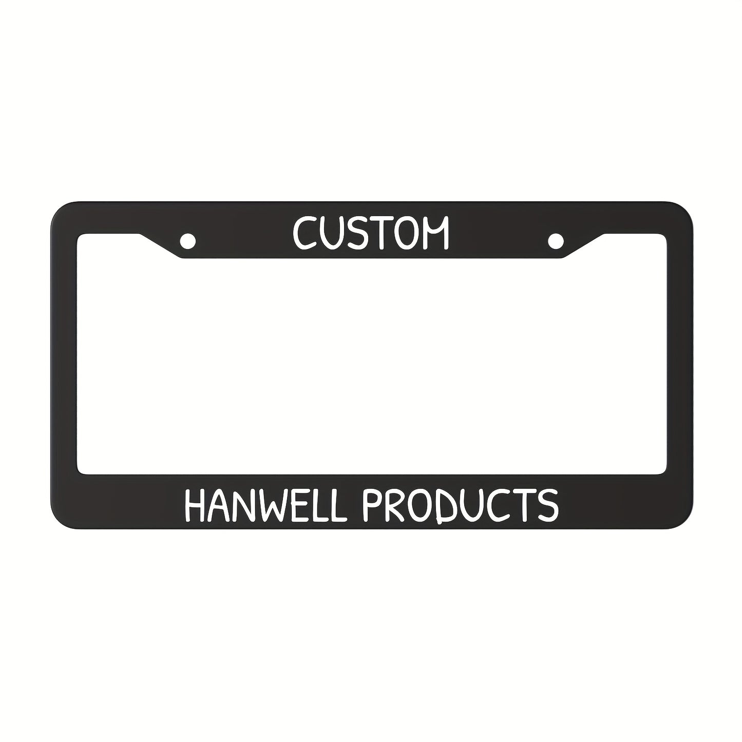 Custom License Plate Frame – 6 Font Styles, Heavy-Duty Weather-Resistant Car Tag Holder, Personalized Front & Rear License Plate Border Cover