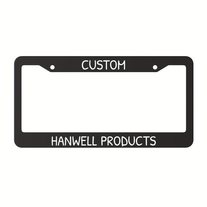Custom License Plate Frame – 6 Font Styles, Heavy-Duty Weather-Resistant Car Tag Holder, Personalized Front & Rear License Plate Border Cover