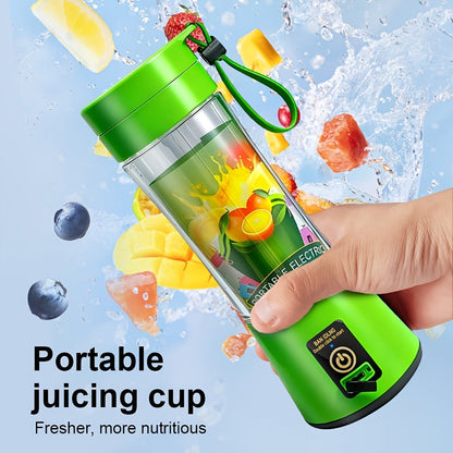 Portable Blender Cup USB Rechargeable 380ML - Mini Personal Blender with 6 Blades for Smoothies, Shakes & Juice, Compact Travel Blender for Office, Gym, Picnic & Outdoor, 5 Colors