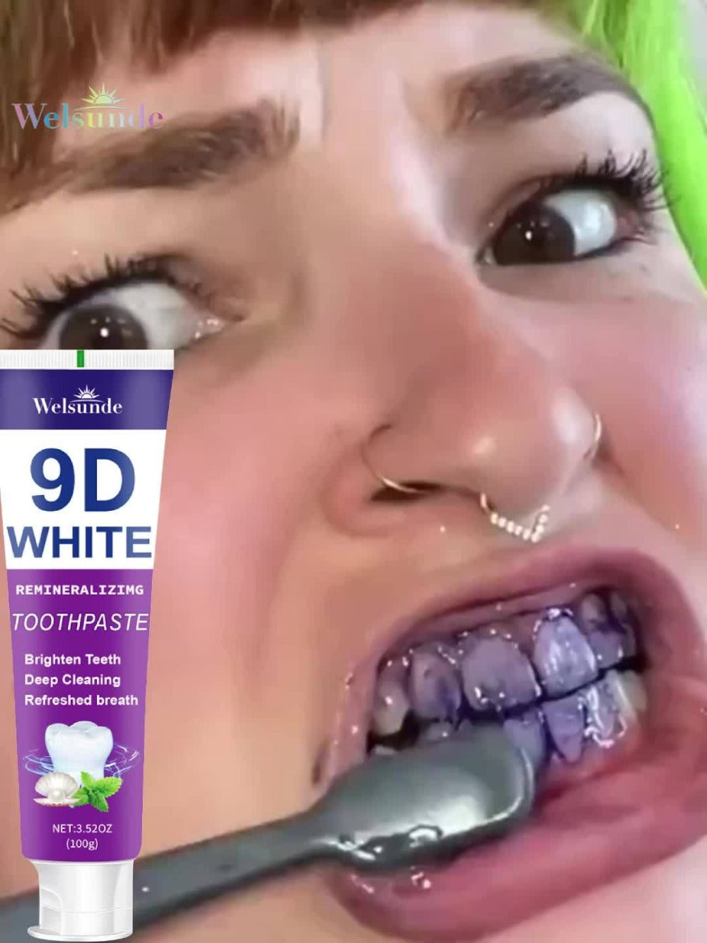Remineralizing Toothpaste 4-Pack – 9D Purple Hypoallergenic Formula with Essential Oils, 400g Deep Cleaning Whitening Toothpaste for Sensitive Teeth, Gentle Gum Care & Fresh Breath, Daily Home & Travel Oral Hygiene