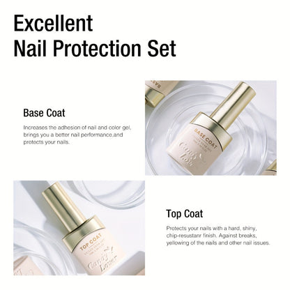 Gel Nail Dehydrator & Primer Kit 4-Piece - Nail Prep Dehydrator, Bonding Primer, Gel Base Coat & Top Coat for Long-Lasting Chip-Free Gel Nails, Home DIY & Salon Use