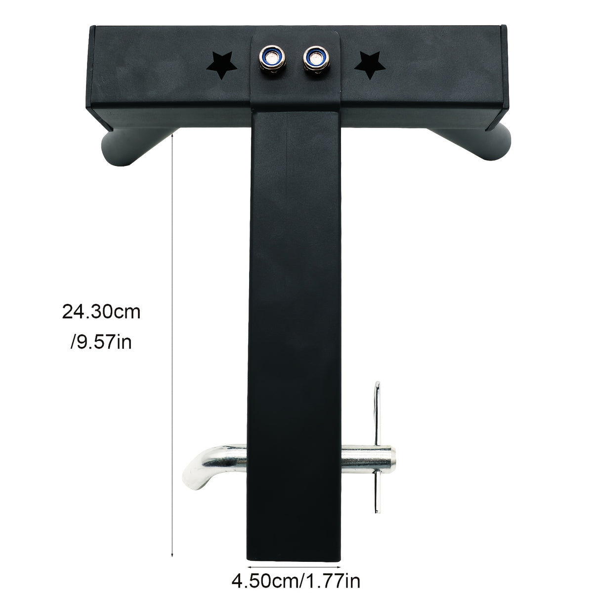 Double Hitch Flag Pole Holder for Truck, Fits Standard 2" Trailer Hitch, RV Flagpole Kit, Car Receiver Flag Pole Mount, Compatible with Jeep, RV, Camper, SUV, Pickup