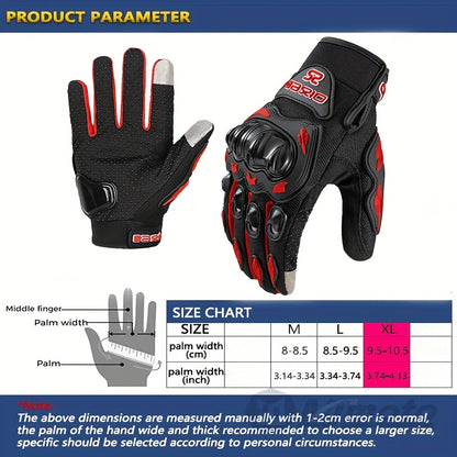 Full-Finger Motorcycle Gloves for Summer That Are Breathable, And Durable, Suitable for Motocross Racing And Compatible with Touch Screens