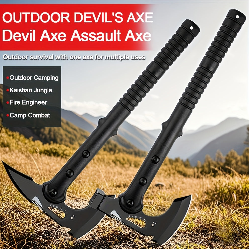 Camping Hatchet Axe with Saw – Tactical Survival Axe for Firewood Chopping, Logging & Hiking | Protective Cover Included