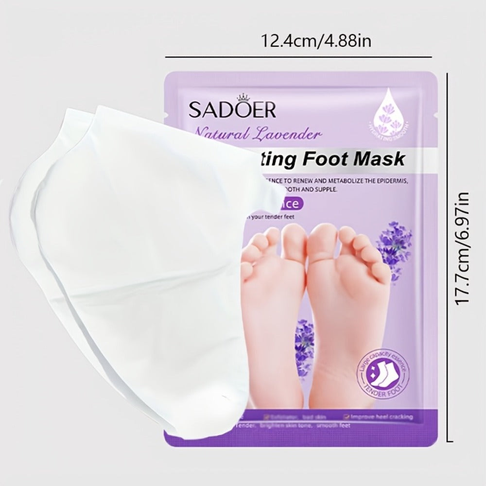 Lavender Foot Mask Socks Deep Hydrating Moisturizing Foot Care Treatment – Soft Smooth Skin, Portable Home Travel Spa, Value Pack 6 Pairs or 9 Pairs