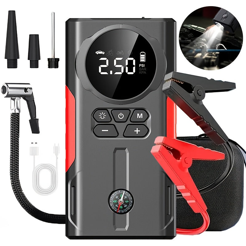 Portable Car Starter, Peak Battery Jumper Starter Portable, Car Battery Jumper Box, 12V Portable Starter for 2.11gal Gasoline And 1.85gal Diesel Cars
