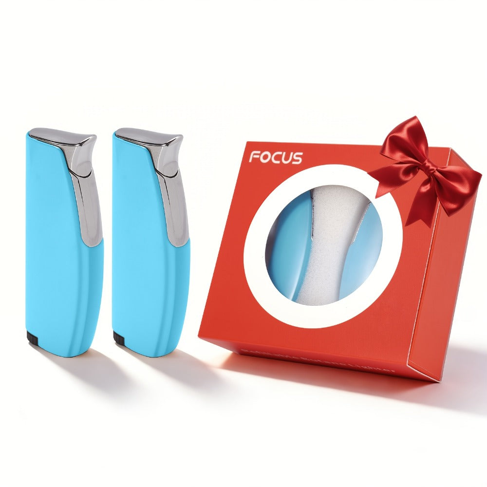 Windproof Lighter 2-Pack – Slim Portable Pocket Lighter with Mirror Finish, Refillable Butane Flame, Fashionable Gift for Men & Women, Available in 8 Colors (Red, Black, White, Silver, Pink, Blue, Yellow, Green)
