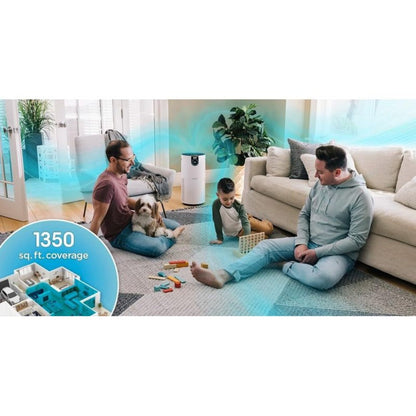Shark NANOSEAL HEPA Air Purifier MAX – Covers 1350 Sq Ft, Clean Sense IQ Auto-Adjust, Captures 99.98% Dust & Allergens, PM1/PM2.5/PM10 Sensor, 4-Speed Fan, XL Room Purifier, White, Certified Refurbished