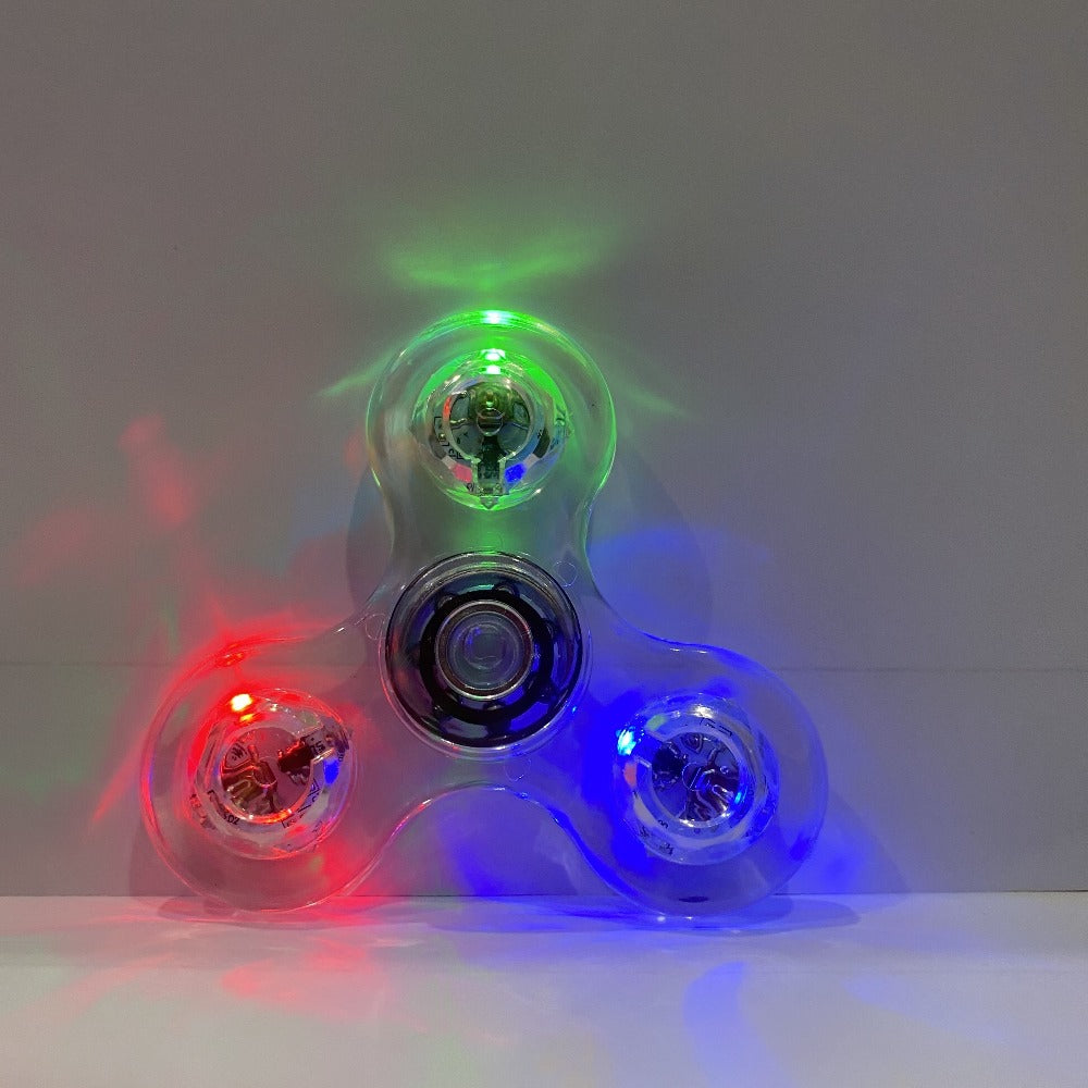 LED Spinning Top Fidget Toy 12 Pack Glow in the Dark Crystal Gyroscope with Vibrant Lights 4-Gear Colorful Spin Top for Kids Boys Girls Party Favors Birthday Christmas Gift