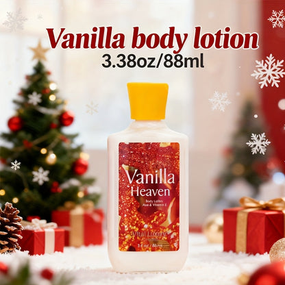 Vanilla Body Lotion Set with Glycerin — Nourishing Moisturizer for Women & Men, Lasting Vanilla Fragrance, 3 oz Travel Size & 10 oz Home Size, Couple Skincare Gift for Birthdays & Holidays