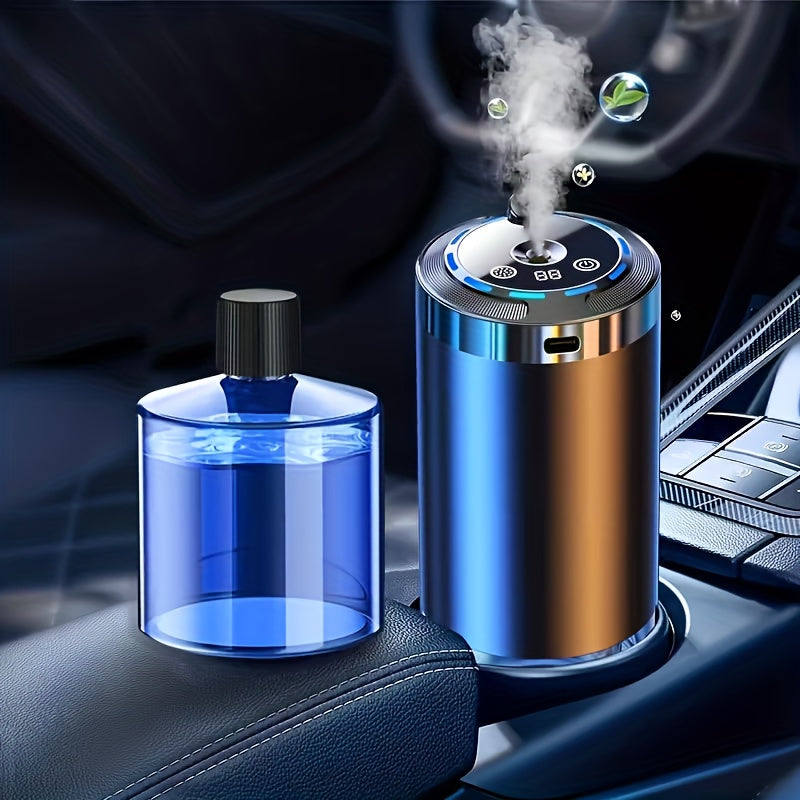 Smart Car Aroma Diffuser - Comes with 1/3 Bottles Of 1.69oz Ocean-scented Essential Oils, Car Air Freshener, Car Aroma Diffuser, Humidifier, Starry Sky Projection, And Ambient Light. Essential Oil Diffuser, The Essential Oil Diffuser Features Car