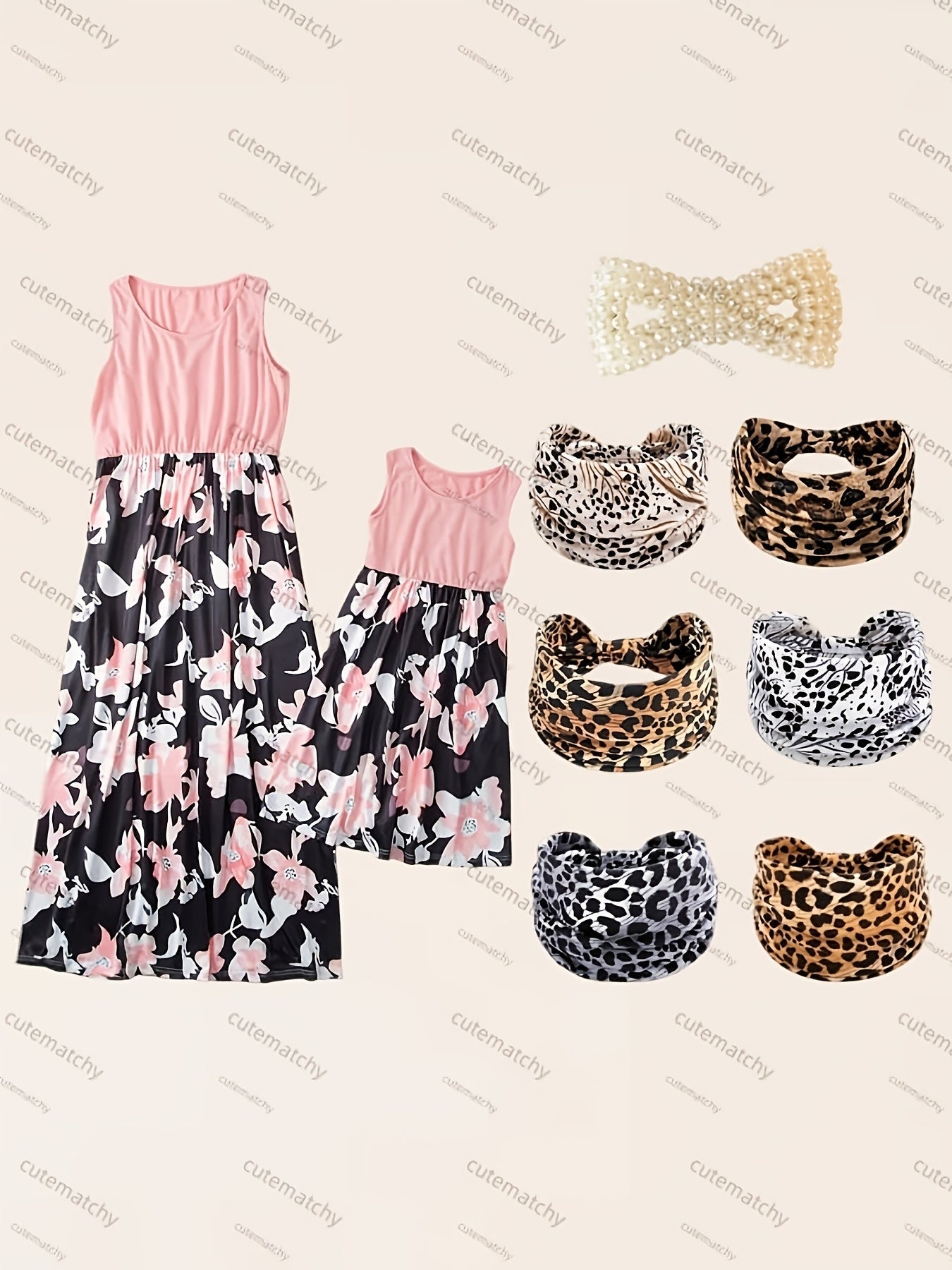 Mommy and Me Floral Dress Set - Floral Long Sleeve Summer