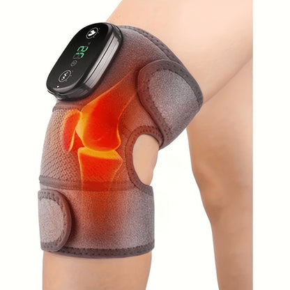 Knee Massager with Heat and Vibration – 3-in-1 Wireless Joint Massager for Knees, Shoulders & Elbows | Heating Pad & Vibrating Therapy for Pain Relief and Recovery