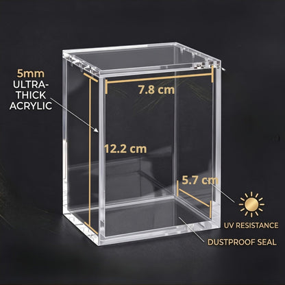 Acrylic Display Case for Pokemon Booster Bundle – UV Protection Magnetic Clear Protective Box for Scarlet Violet, Prismatic Evolutions, 151, Paldean Fates 6-Pack Bundles, Standard & Mega Evolution Fit, 1 or 2 Pack