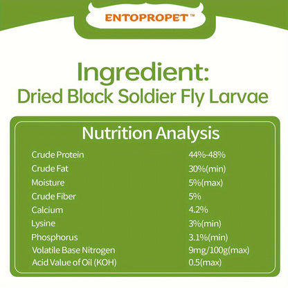 Dried Black Soldier Fly Larvae Chicken Feed – High Calcium High Protein Poultry Treat, Non-GMO Supplement for Chickens Ducks Birds Turtles Reptiles, More Nutritious Than Mealworms, 5LB & 10LB