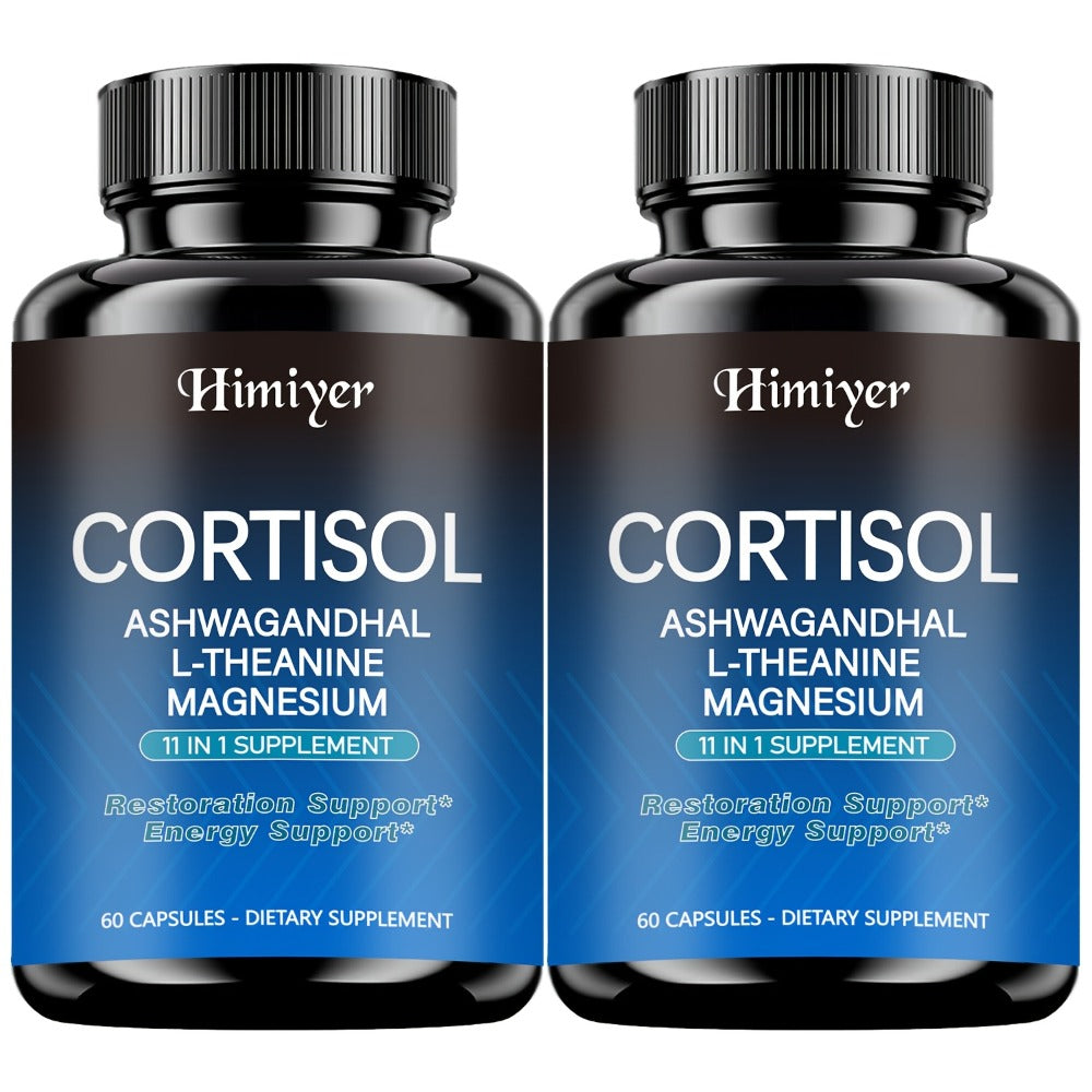Cortisol Balance Supplement 60 Capsules 11-in-1 Hormone Balancing Stress Relief with Ashwagandha Rhodiola Rosea Theanine Magnesium for Women
