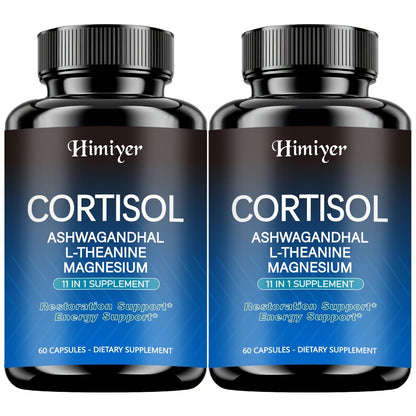 Cortisol Balance Supplement 60 Capsules 11-in-1 Hormone Balancing Stress Relief with Ashwagandha Rhodiola Rosea Theanine Magnesium for Women