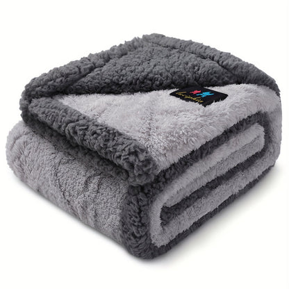 Liquid-Proof Dog Blanket for Sofa & Bed – Reversible Sherpa Fleece Pet Throw Cover for Small Medium Large Dogs & Cats, 6 Sizes, 4 Colors