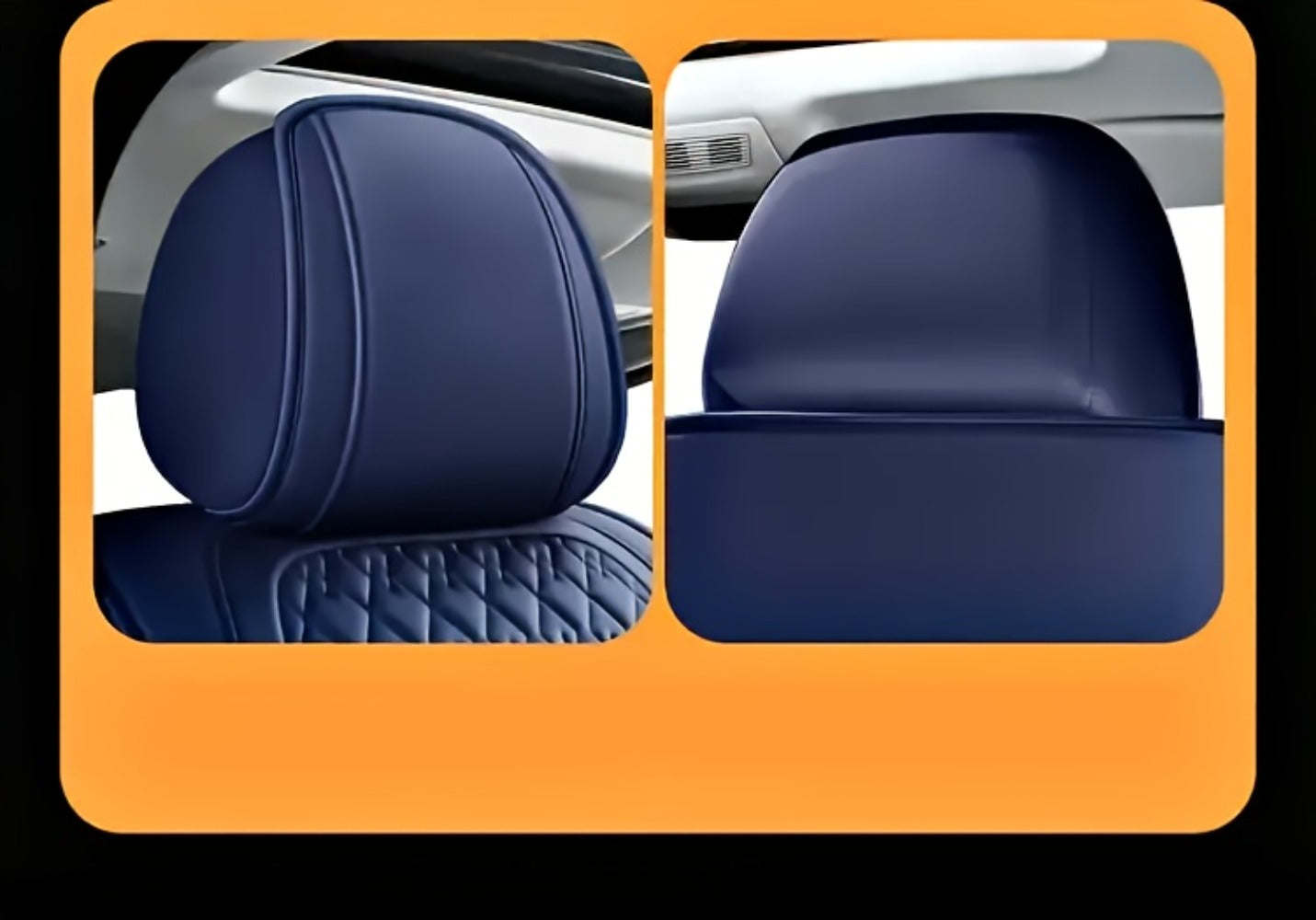 Car Seat Covers Full Set – Faux Leather 5-Seat & 2-Front Options, 3D Diamond Embroidery, Waterproof & Non-Slip for SUVs, Sedans & Trucks