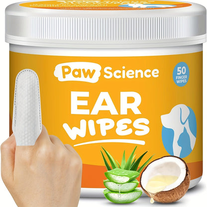 Pet Cleaning Wipes for Dogs & Cats - Ear Wipes Eye Wipes Dental Wipes Teeth Cleaning Kit, Soothing Deodorizing Itch Relief Coconut Scent, Gentle Daily Hygiene Wipes for All Breed Sizes
